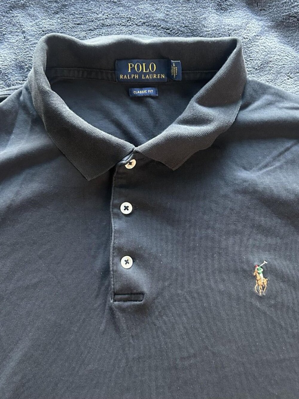 Polo Ralph Lauren Classic Fit Polo XL Black Short Sleeve Cotton